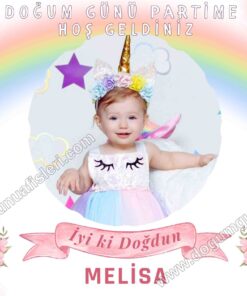 Unicorn Doğum Günü Afişi