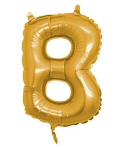 B Harfi - Gold - Folyo Harf Balon -100 cm