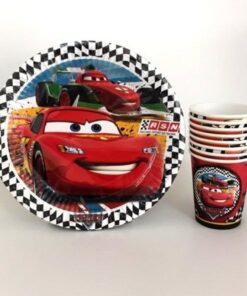 Cars-Arabalar Konsepti-Tabak ve Bardak 8'li