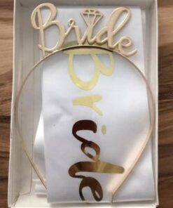Bride to Be-Taç ve Kuşak Seti-Gold-Bekarlığa Veda