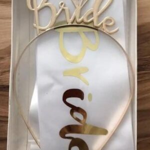 Bride to Be-Taç ve Kuşak Seti-Gold-Bekarlığa Veda