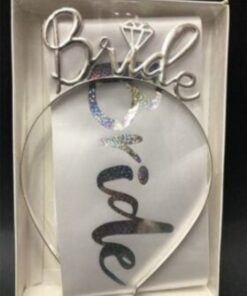 Bride to Be-Taç ve Kuşak Seti-Gri