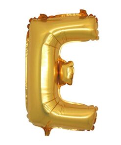 E Harfi - Gold - Folyo Harf Balon -100 cm