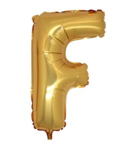 F Harfi - Gold - Folyo Harf Balon -100 cm