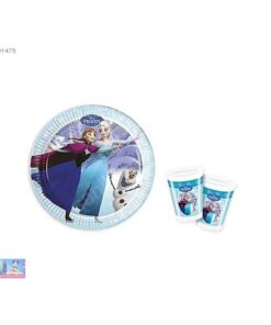 Frozen-Elsa Konsepti-Tabak ve Bardak 8'li