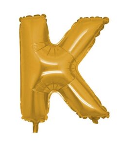 K Harfi - Gold - Folyo Harf Balon -100 cm