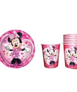 Minnie Mouse Konsepti-Tabak ve Bardak 8'li