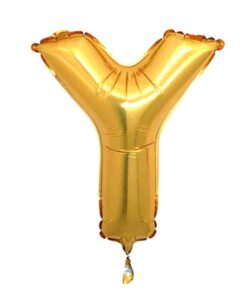 Y Harfi - Gold - Folyo Harf Balon -100 cm