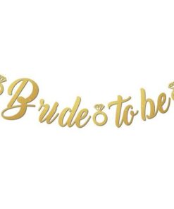 Bride To Be Kaligrafi Banner - Gold