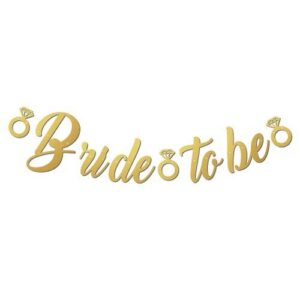 Bride To Be Kaligrafi Banner - Gold