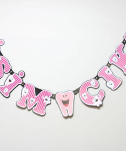 İlk Dişim Yazılı Banner - Pembe