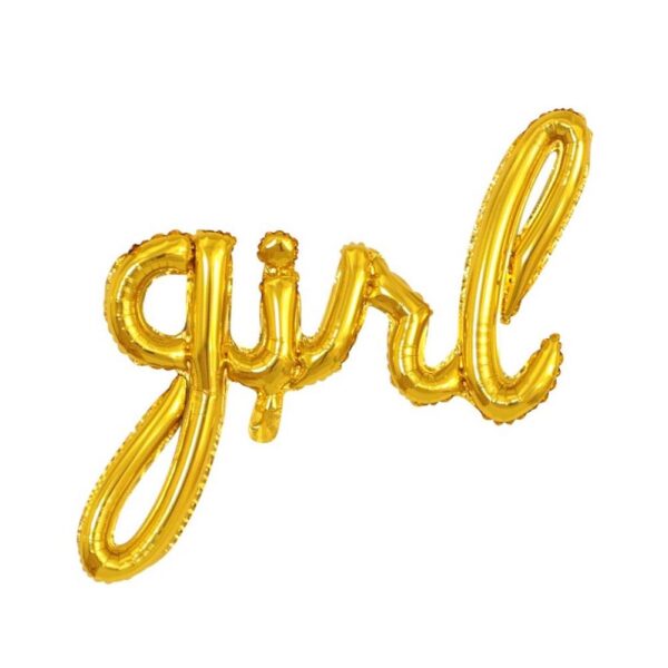 Girl İmza Folyo Balon - Gold