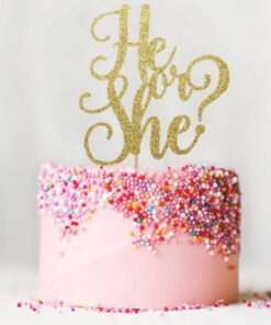 He or She Pasta Üzeri Eva Yazı-Gold