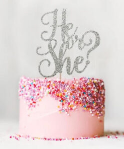 He or She Pasta Üzeri Eva Yazı-Gri