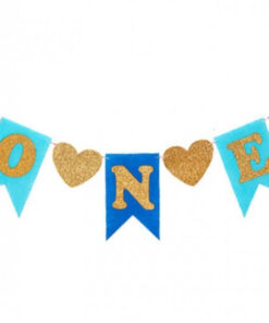 One Yazılı Mama Sandalyesi Süsü-Mavi