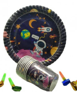 Uzay - Astronot Konsepti - Tabak ve Bardak 8'li