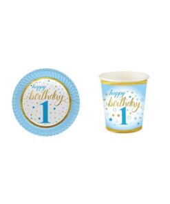 Küçük Yıldızlar Tabak Bardak - Mavi