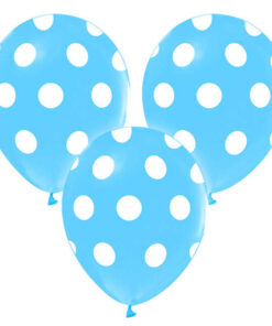 Beyaz Puantiyeli Mavi Balon
