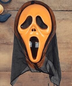 Halloween Turuncu Çığlık Korku Maskesi
