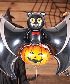 Halloween Yarasa Bal Kabağı Folyo Balon