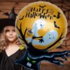 Halloween Ağaçlı Hayaletli Folyo Balon